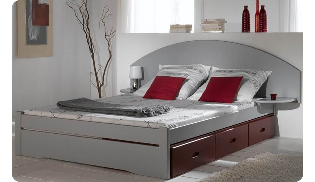 lit moderne avec tiroirs